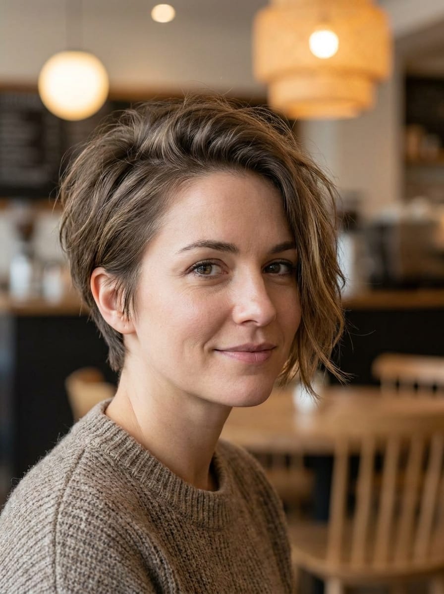 Asymmetrischer Pixie Cut - Pixie Cut für Frauen